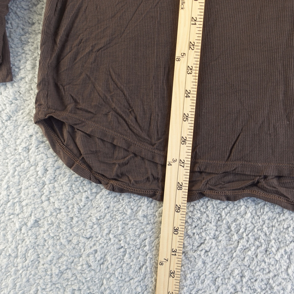 Michael Lauren REVOLVE Henley top Rayon V-neck Brown size Large NWT - Picture 7 of 8